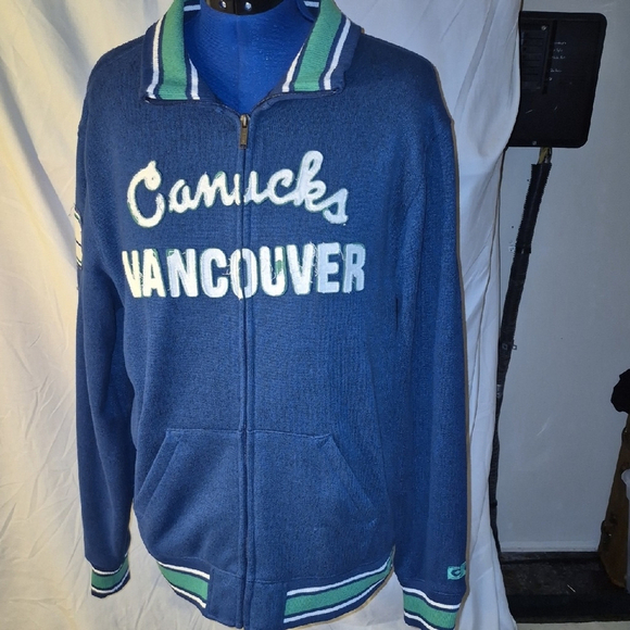 CCM Other - CCM: Blue/Green/white Vancouver Canucks Zip-Up Jacket.(#2014) Sz.large.